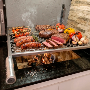 Grelha Moeda Para Churrasqueira 60 Cm X 48 Cm Aço Inox 304 - Imagem 8