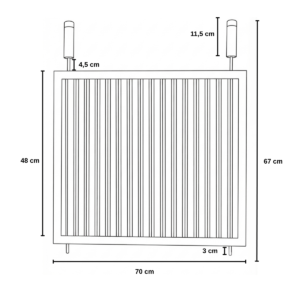 Grelha Churrasco 70 X 48 Cm Parrilla Uruguaia 100% Aço Inox (cópia) - Imagem 4